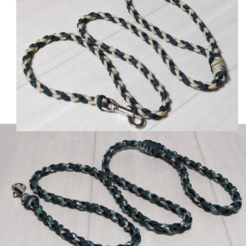 パラコード リード 中型、小型犬用 (全長120cm) カラーお揃いの首輪