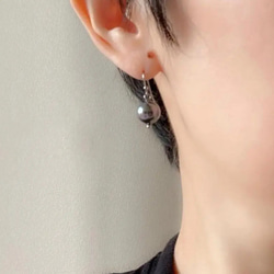 国産貝ミガキパールのピアス/イヤリング/サージカルステンレス/貝