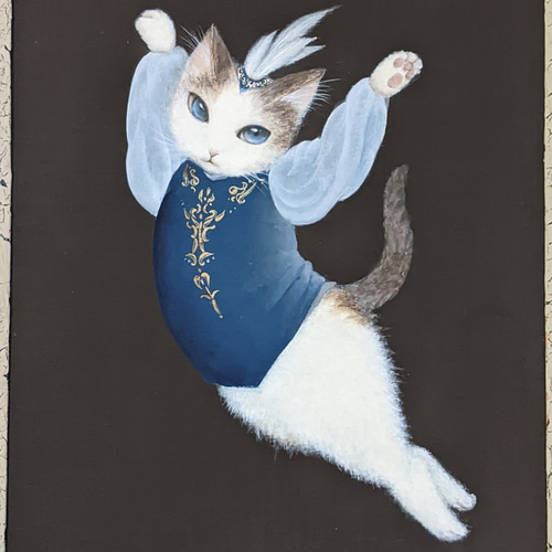 原画バレエイラスト『青い鳥な猫〜眠りの森の美女〜』 イラスト 桂