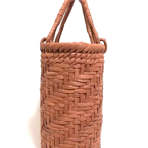 山葡萄バッグ円形二本飛び編み 