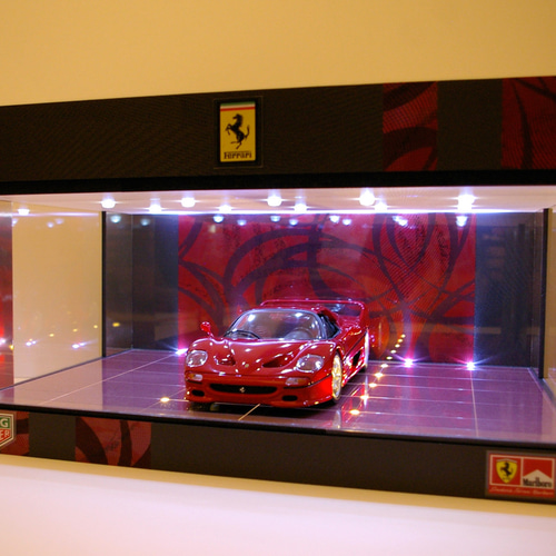 1/18、2〜3台展示可・R&B・ディスプレーBOX / 2色LED26灯  