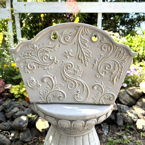 軽くておしゃれ♪ナチュラル系樹脂鉢 ホワイト ガーデニング雑貨