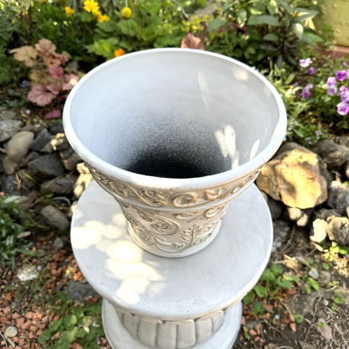セット 植木鉢 プランター 合成樹脂 鉢 樹脂鉢 ホワイト