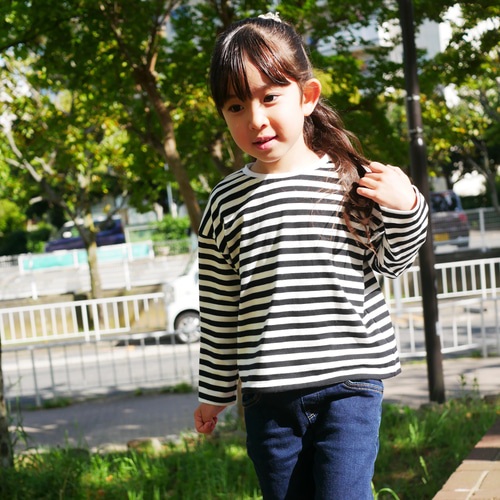 ボーダー柄ロンT 長袖カットソー 80～130cm 子供服 Baby&Kids minty