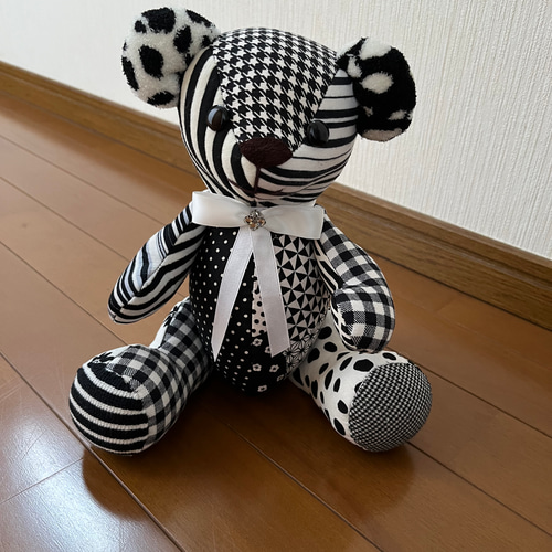 再販)モノトーンなテディベア ぬいぐるみ Jon&Mi-ko 通販 再販)モノトーンなテディベア ぬいぐるみ Jon&Mi-ko 通販