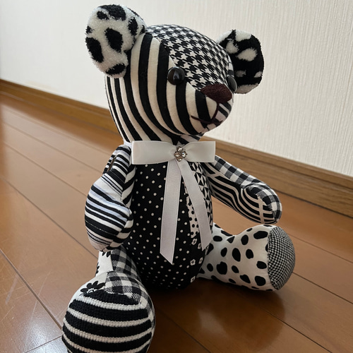 再販)モノトーンなテディベア ぬいぐるみ Jon&Mi-ko 通販 再販)モノトーンなテディベア ぬいぐるみ Jon&Mi-ko 通販