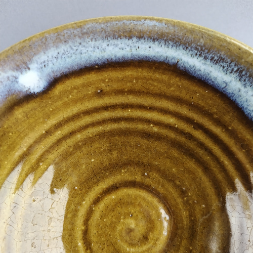 八代吉向十三軒 あめ釉茶碗 共箱 直径12cm 東H5-1115②