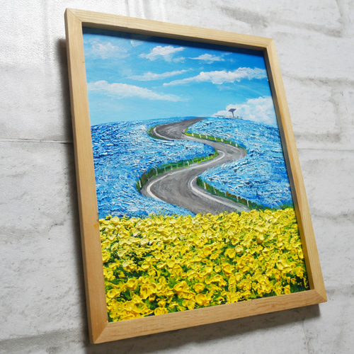 【ネモフィラが続く道】アクリル画 F6 風景画 絵画 ネモフィラが続く道】アクリル画 F3 風景画 絵画 - メルカリ
