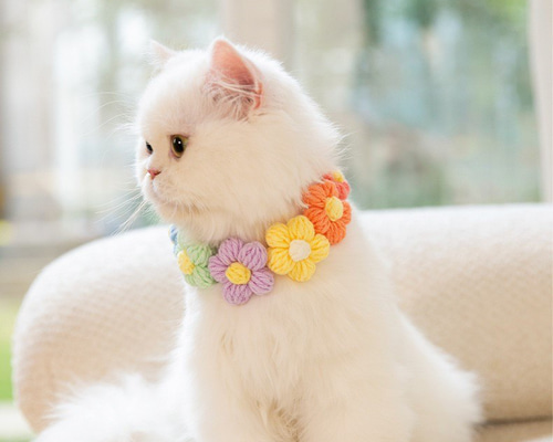 紫陽花柄(ピンク④)わんちゃん猫ちゃん用首輪 デイリーEX猫首輪