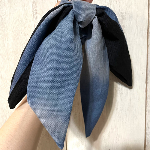 藍染め着せ替えシュシュ シュシュ 結結 通販 17703356｜Creema