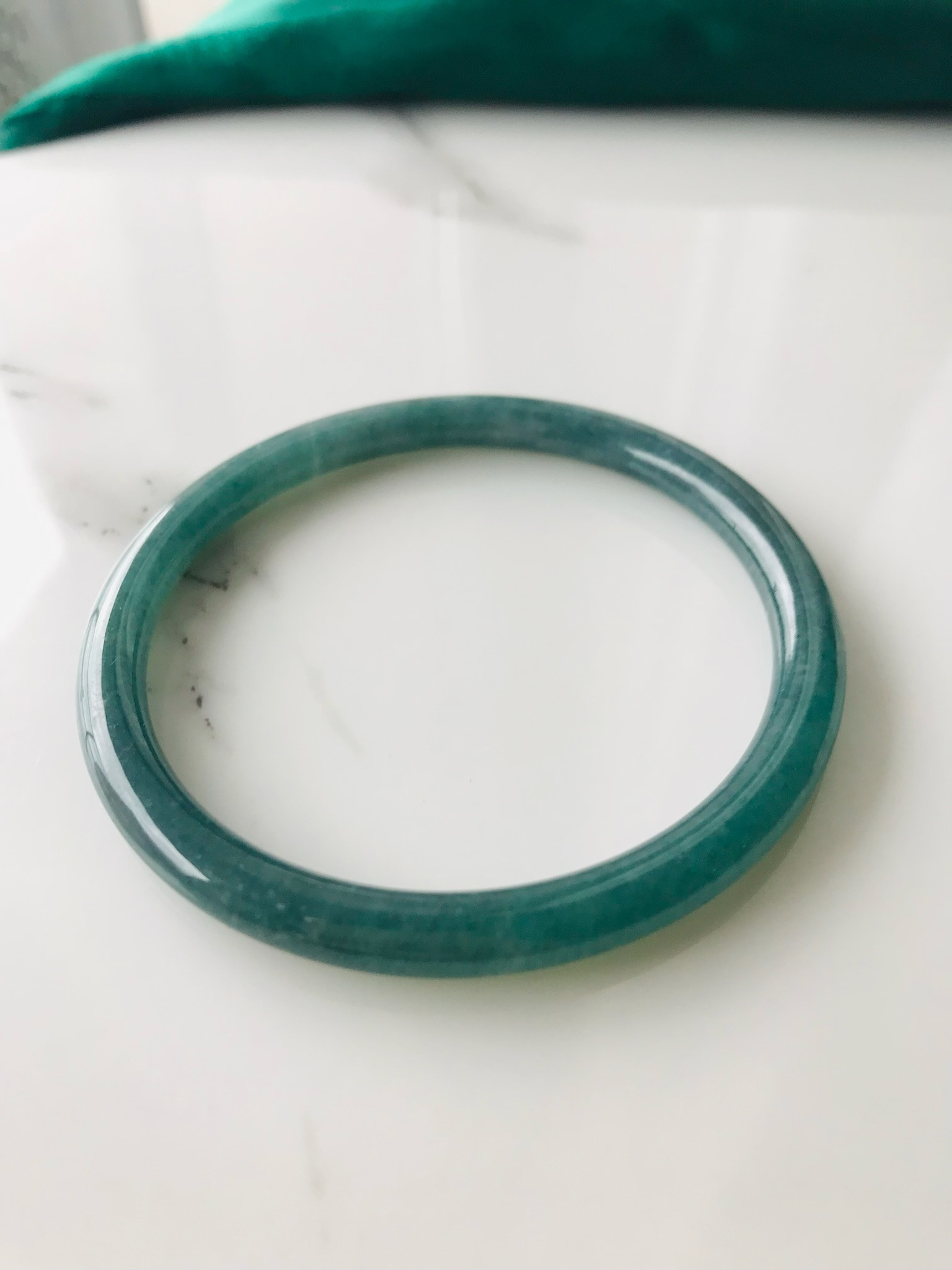 B510-095] ジェイド JADE ヒスイ 本翡翠 バングル 天然石