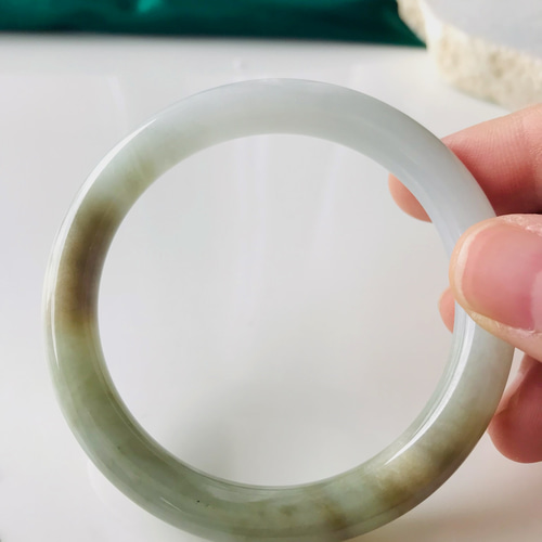 B510-096] ジェイド JADE ヒスイ 本翡翠 バングル ミャンマー産