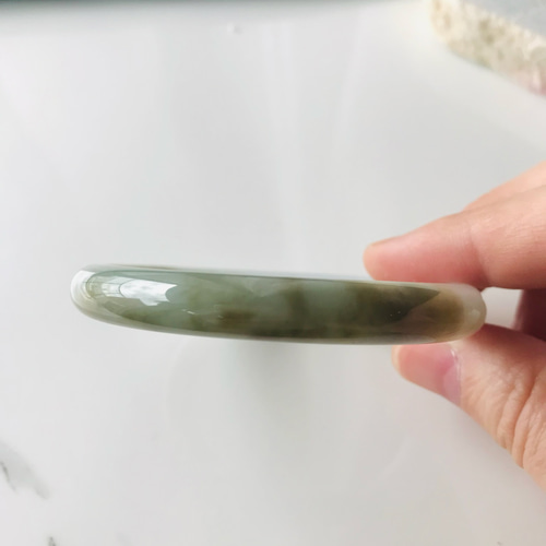 B510-096] ジェイド JADE ヒスイ 本翡翠 バングル ミャンマー産