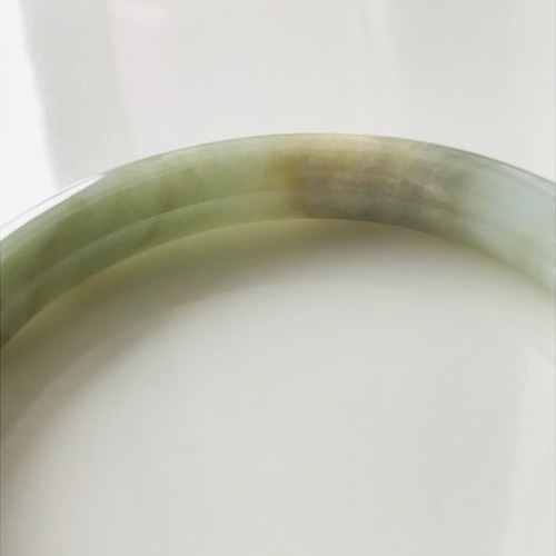 B510-096] ジェイド JADE ヒスイ 本翡翠 バングル ミャンマー産