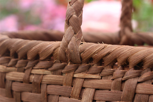 Lサイズ 山葡萄 蔓 かごバック かご 籠 巾着 網代編み 職人の手作り かご Y1606186158(12285円)