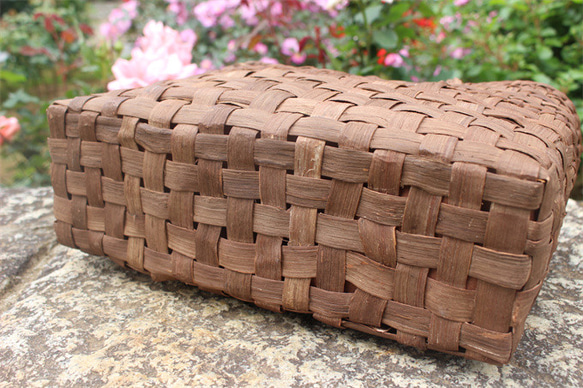 Lサイズ 山葡萄 蔓 かごバック かご 籠 巾着 網代編み 職人の手作り かご Y1606186158(12285円)