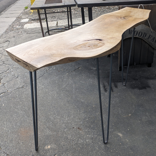 楢（ナラ）の一枚板コンソールテーブル 机・デスク RIN WOOD FACTORY