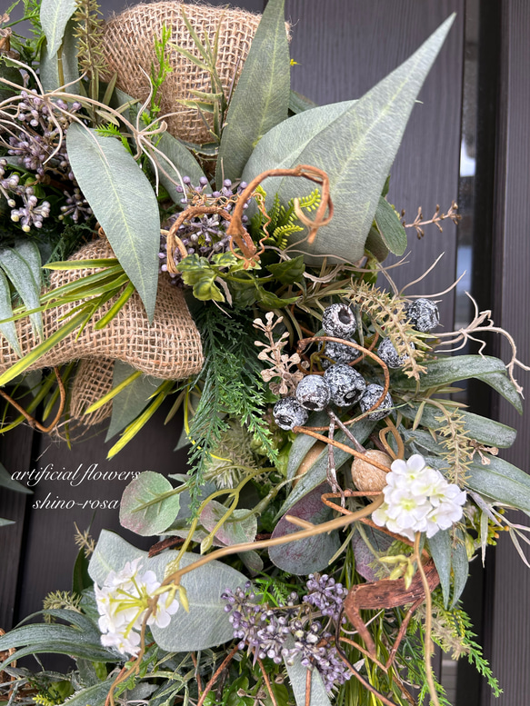 ユーカリシードナチュラルハーフムーンリース また