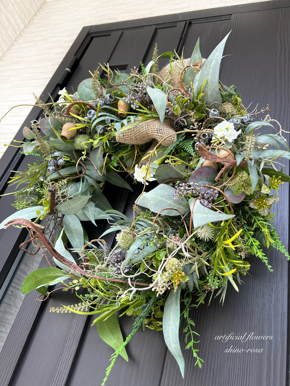 ユーカリシードナチュラルハーフムーンリース また