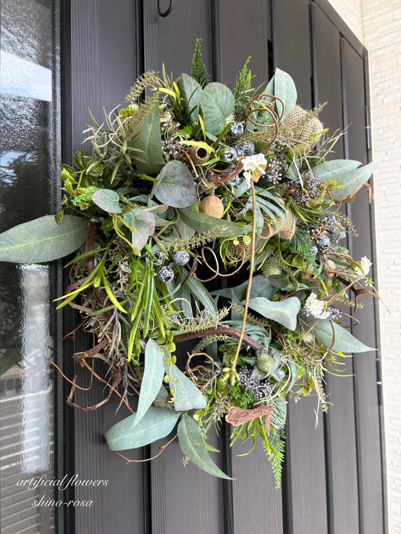 ユーカリシードナチュラルハーフムーンリース また