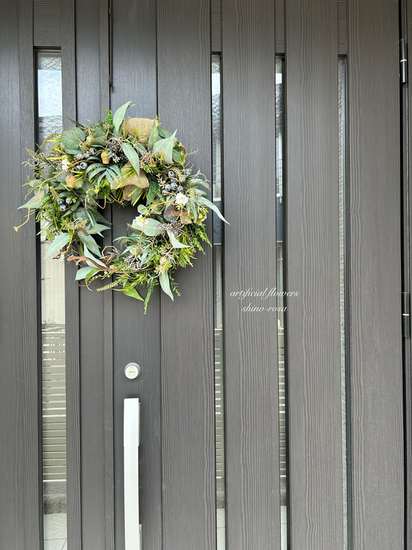 ユーカリシードナチュラルハーフムーンリース また