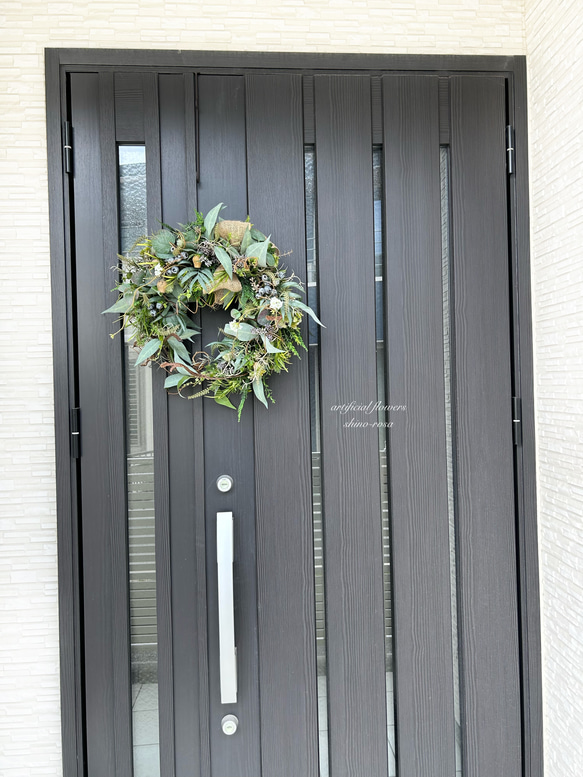 ユーカリシードナチュラルハーフムーンリース また