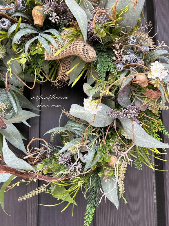 ユーカリシードナチュラルハーフムーンリース また