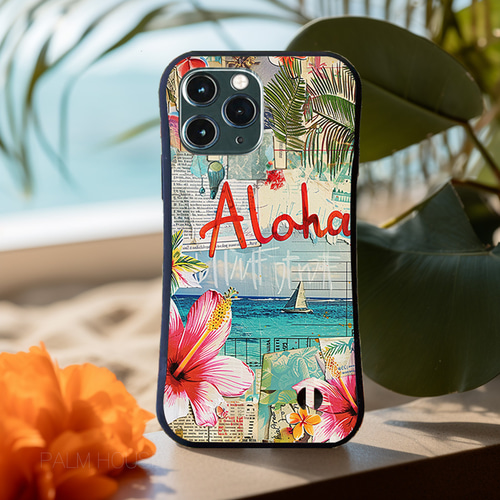 耐衝撃ケース】ハワイ MEMORIAL HAWAII iPhoneケース コラージュ