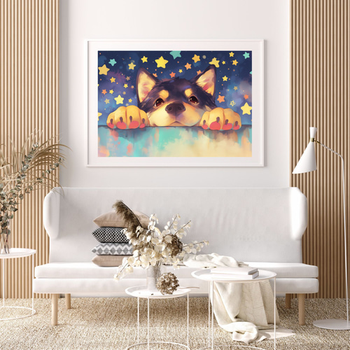 The Starry Dog(星降る犬) - 黒柴犬・黒豆柴の子犬 No.8】星 The Starry Dog(星降る犬) - 黒柴犬・黒豆柴の子犬 No.8】星