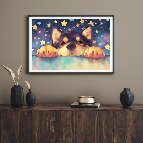 The Starry Dog(星降る犬) - 黒柴犬・黒豆柴の子犬 No.8】星 The Starry Dog(星降る犬) - 黒柴犬・黒豆柴の子犬 No.8】星