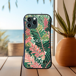 【耐衝撃ケース】 ボタニカル iPhoneケース ROYAL PINK HAWAII ピンク ハワイ 植物 6枚目の画像