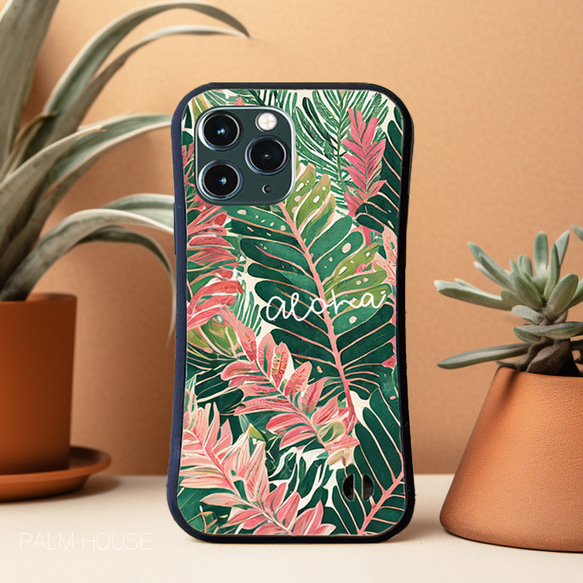 【耐衝撃ケース】 ボタニカル iPhoneケース ROYAL PINK HAWAII ピンク ハワイ 植物 5枚目の画像