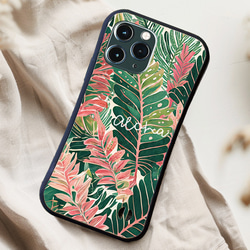 【耐衝撃ケース】 ボタニカル iPhoneケース ROYAL PINK HAWAII ピンク ハワイ 植物 1枚目の画像