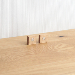 森のかけらマグネットフック（オーク×真鍮）2個セット 木製フック おしゃれ かわいい マグネット  キーフック 5枚目の画像