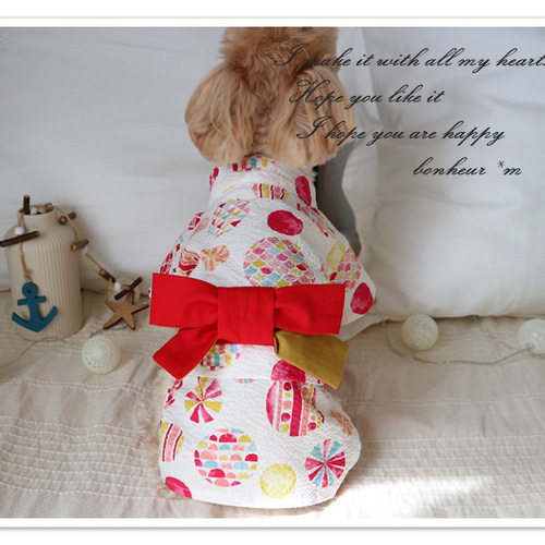 犬服ゆかた 犬 犬服 男の子 女の子 浴衣 祭 夏祭り 花火大会 花火