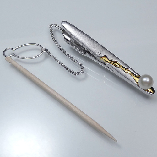 【美品】本真珠タイピン 　ネクタイピン　タイピン　本真珠5mm シルバー刻印有り 楽天市場】パール ネクタイピン（8325） アコヤ真珠 7.0mm