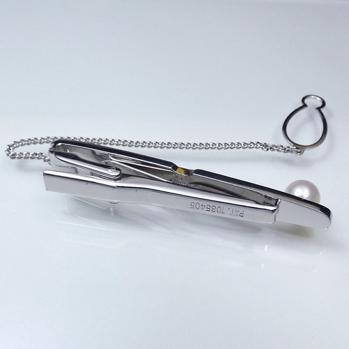 アコヤ本真珠 パールネクタイピン（タイバー）シルバー大粒7.2mm