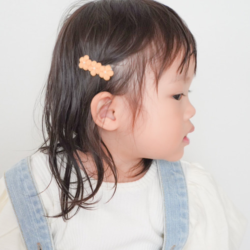 お花のベビーヘアクリップ【CF2】ヘアクリップ ベビークリップ