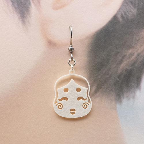 おかめとひょっとこ Ω 耳もココロも軽やかに Ω ピアス Ω イヤリング Ω 