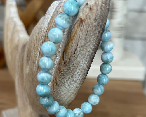 ラリマー 7mm くらい 7mm✴︎ラリマー ブレスレット powerstoneshop HOLY 通販