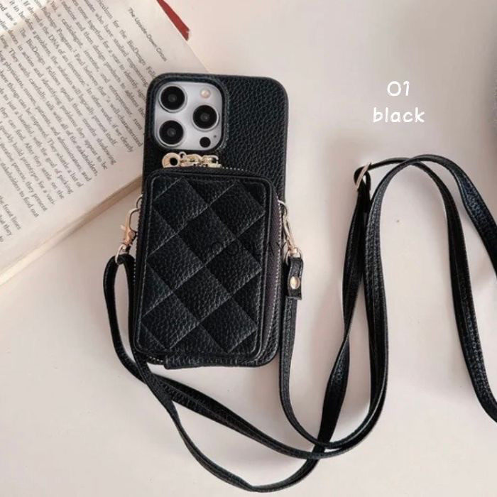 ♡全機種対応♡ショルダーストラップ付きアイフォーン iphoneスマホショルダーカード収納 16pro 15141312