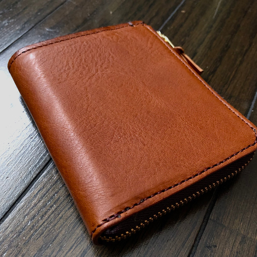 ミネルバボックス　Lファスナーウォレット　ハンドメイド ミネルバボックス Lファスナー ウォレット 二つ折り財布 やや