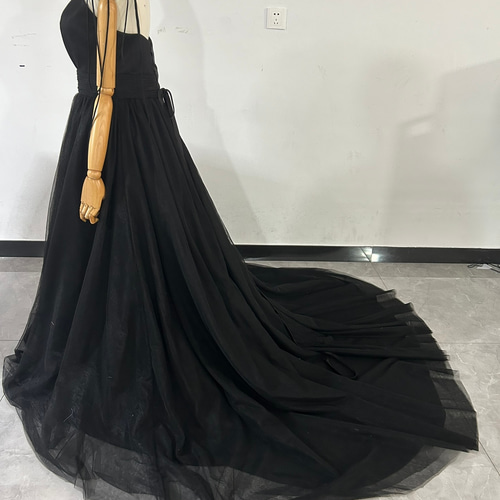 大好評中！キャミソール パーティードレス ブラック Vネック ソフト  