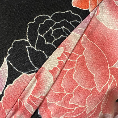 和洋折衷 浴衣 リメイク ワンピース ドレス 帯サッシュベルト レトロ  