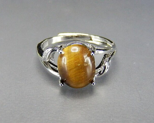 天然石　タイガーアイ　指輪　① 1_e8dd6484417b0d523d3241f49c1e