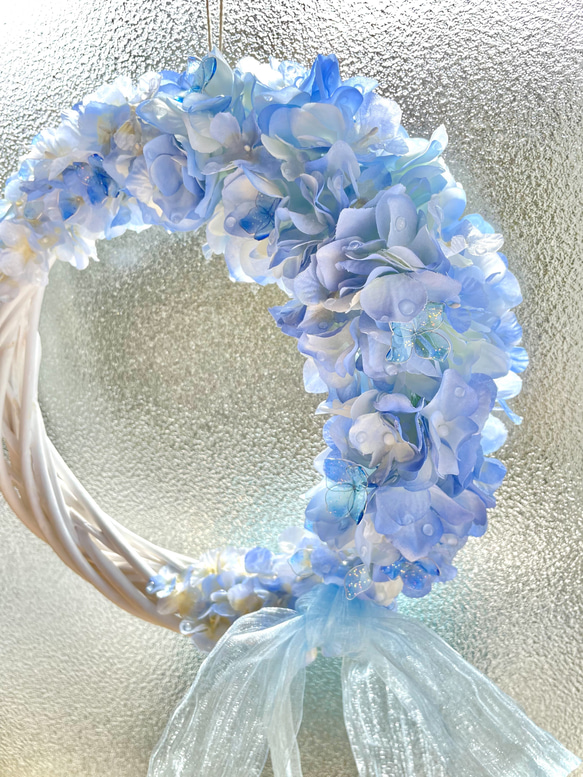 紫陽花のリース 梅雨を彩る紫陽花 リース Bloom 通販 17705981｜Creema