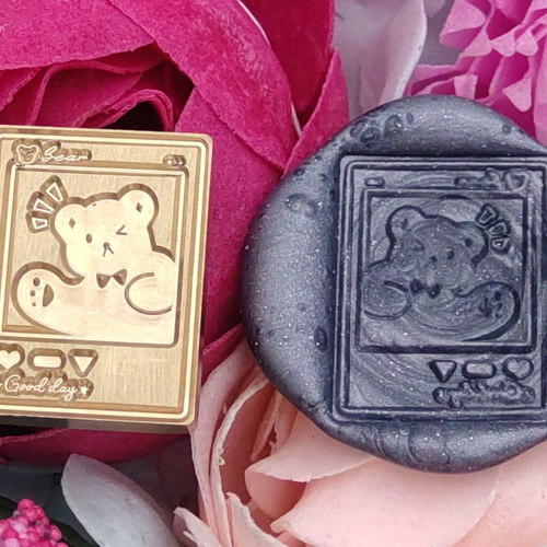 シーリングスタンプ ヘッド クマのSNS DIYパーツ Y2factory(稲城みかん