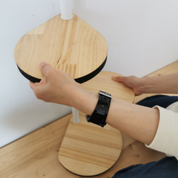 角にも置けるしずくのスタンドシェルフ 3段タイプ【ホワイト N】 / 360度回転 / 隅置き 花 植木 /  完成品 4枚目の画像