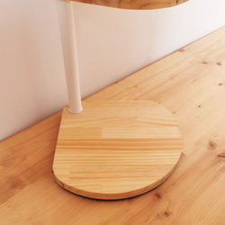 角にも置けるしずくのスタンドシェルフ 3段タイプ【ホワイト N】 / 360度回転 / 隅置き 花 植木 /  完成品 6枚目の画像