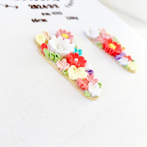 命名書 足形 刺繍 ベビー つまみ細工 足型 赤ちゃん ギフト 雑貨